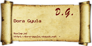 Dora Gyula névjegykártya