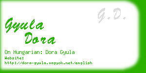 gyula dora business card